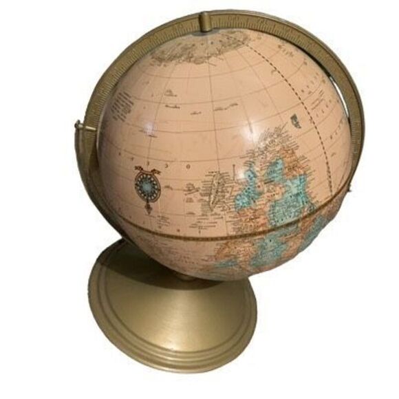 Vintage Cram’s Imperial World 12” Globe With Metal Base - Picture 2 of 8